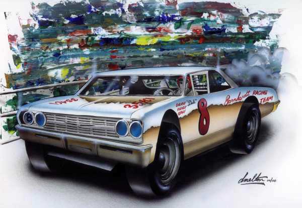 It's one of his earliest cars painted in watercolor airbrush and acrylics