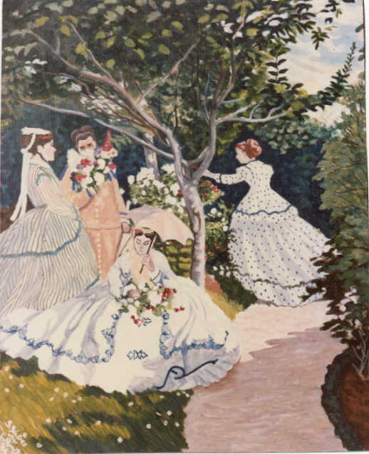 Sito Artchive Four Women In A Garden After Monet By Stephen Shires
