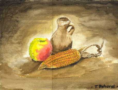 Apple, Corn and Jug